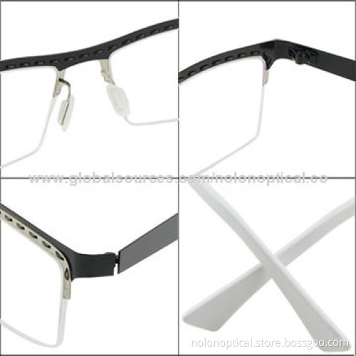 New style stainless steel eye-wear frames with demo lens, customized logos